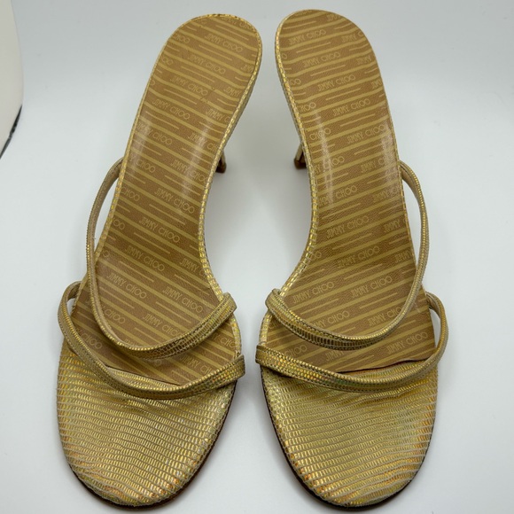 Jimmy Choo Shoes - Jimmy Choo Gold Strappy Heels